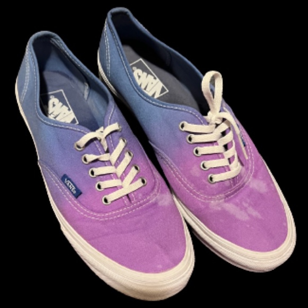 Vans Mens 8 Womens 9.5 - 10 tiedye ombre blue purple